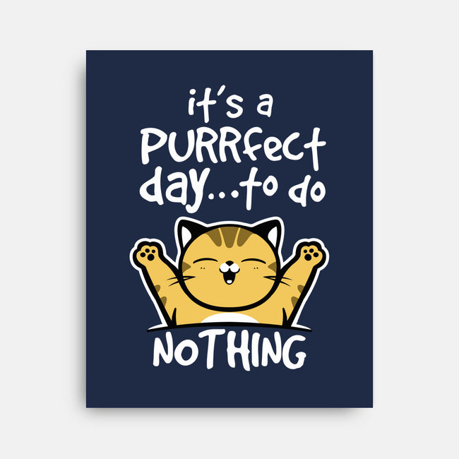 Purrfect Day-none stretched canvas-NemiMakeit