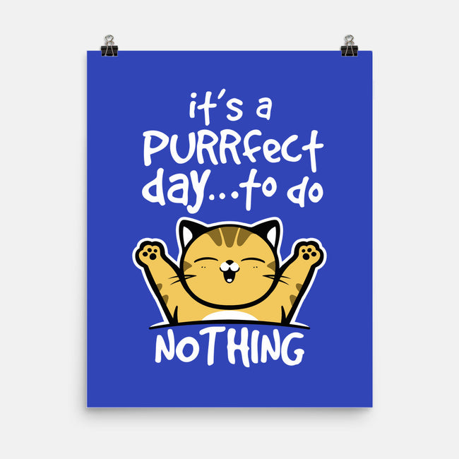 Purrfect Day-none matte poster-NemiMakeit