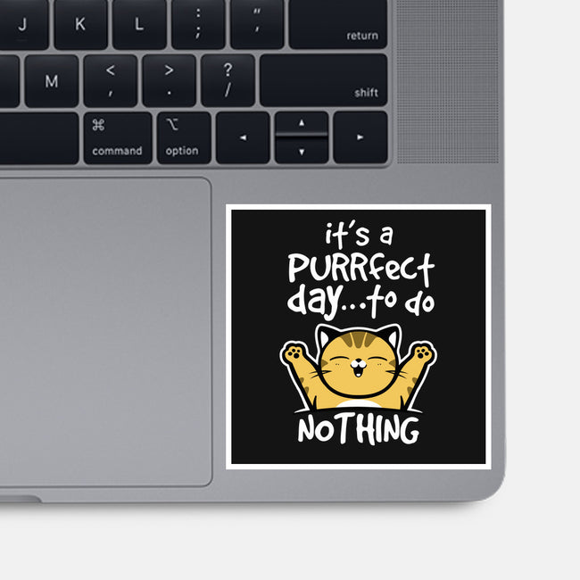 Purrfect Day-none glossy sticker-NemiMakeit