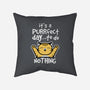 Purrfect Day-none removable cover w insert throw pillow-NemiMakeit