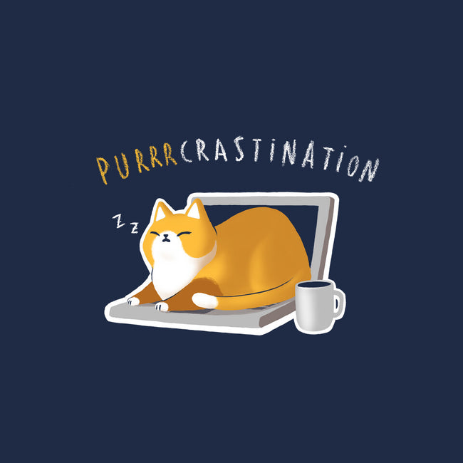 Purrrcrastination-none removable cover w insert throw pillow-BlancaVidal