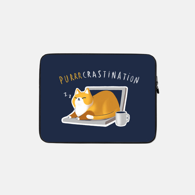 Purrrcrastination-none zippered laptop sleeve-BlancaVidal