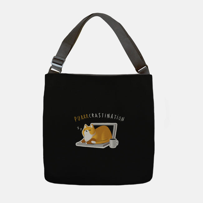 Purrrcrastination-none adjustable tote-BlancaVidal