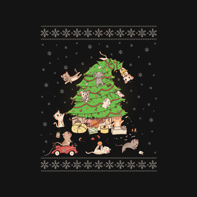Purrrfect Christmas-none removable cover w insert throw pillow-LiRoVi