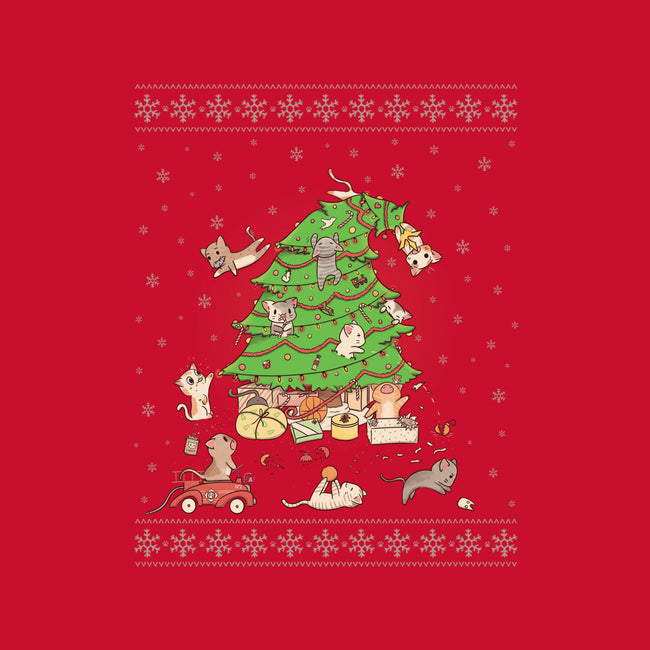 Purrrfect Christmas-none removable cover w insert throw pillow-LiRoVi