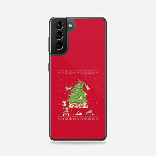Purrrfect Christmas-samsung snap phone case-LiRoVi