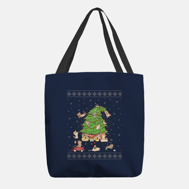 Purrrfect Christmas-none basic tote-LiRoVi