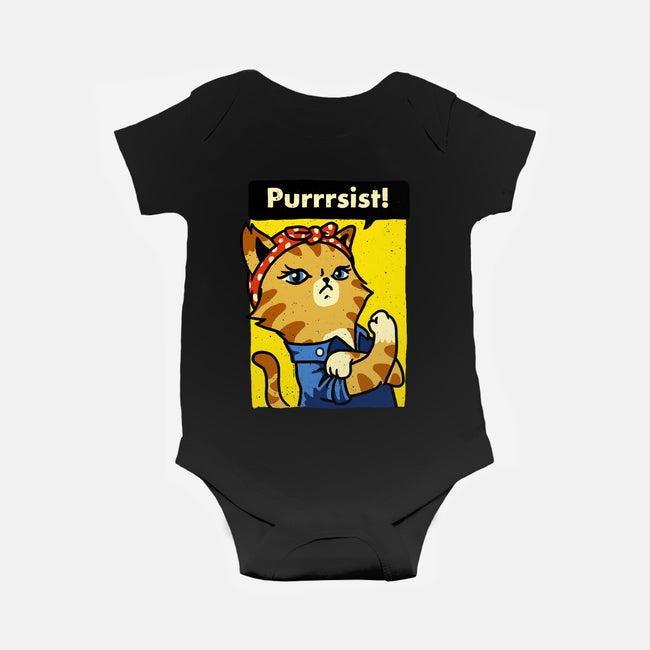 Purrrsist!-baby basic onesie-vomaria