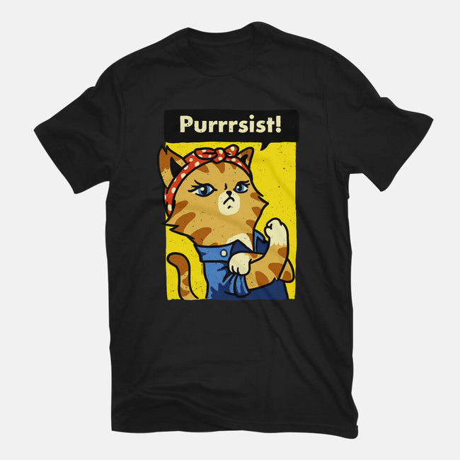 Purrrsist!-unisex basic tee-vomaria