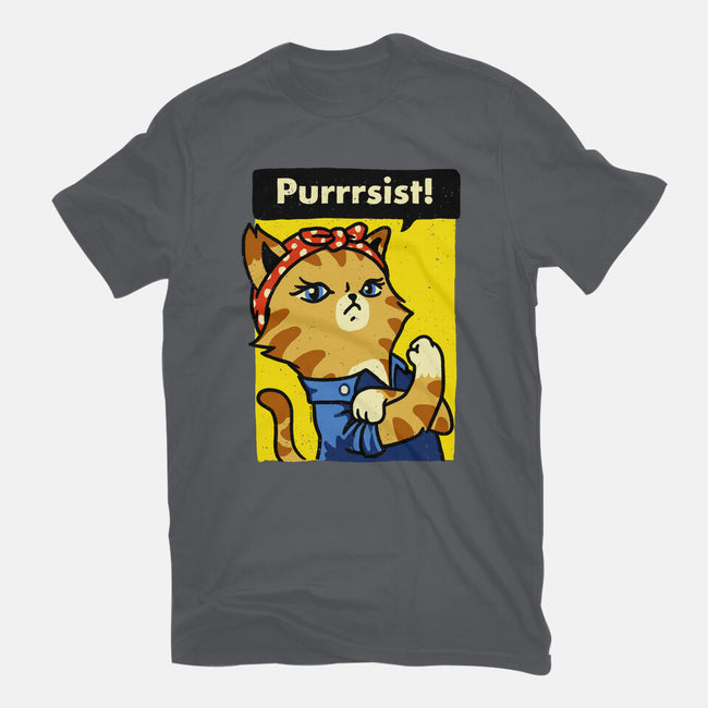 Purrrsist!-unisex basic tee-vomaria