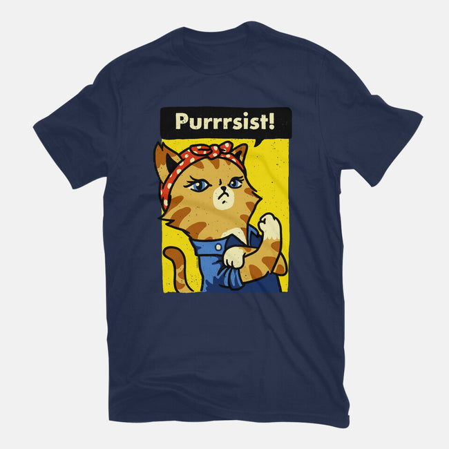 Purrrsist!-unisex basic tee-vomaria
