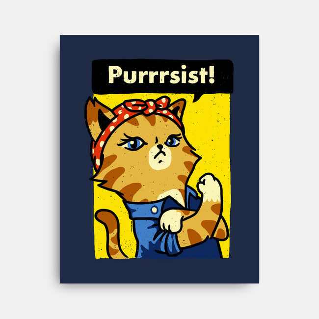 Purrrsist!-none stretched canvas-vomaria