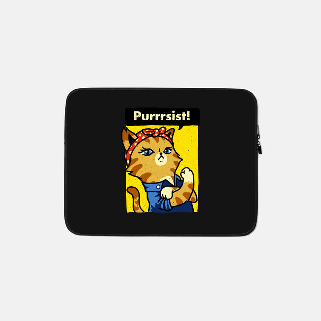 Purrrsist!-none zippered laptop sleeve-vomaria