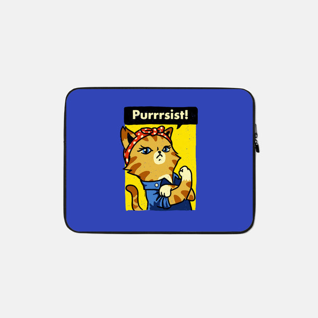 Purrrsist!-none zippered laptop sleeve-vomaria