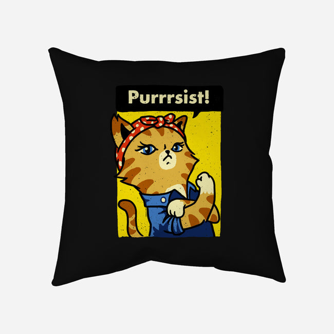 Purrrsist!-none removable cover w insert throw pillow-vomaria