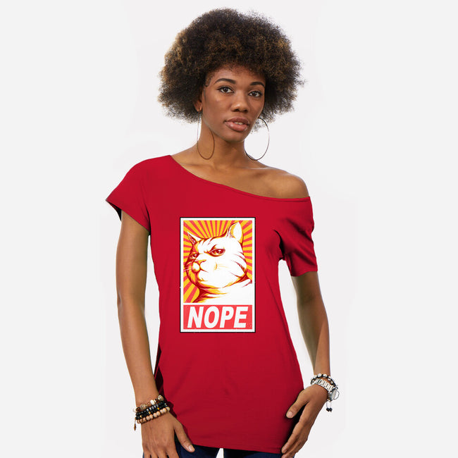 Obey Cats-womens off shoulder tee-tobefonseca