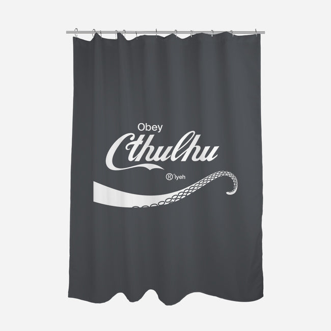 Obey Cthulhu-none polyester shower curtain-cepheart