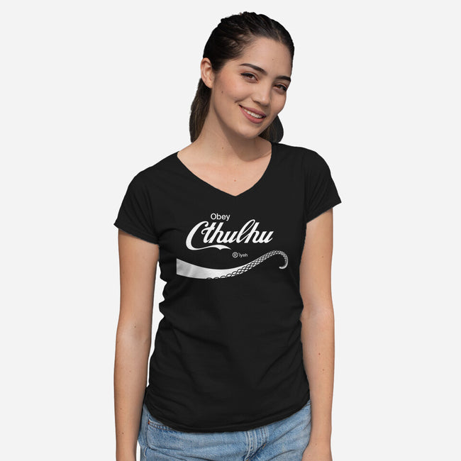Obey Cthulhu-womens v-neck tee-cepheart