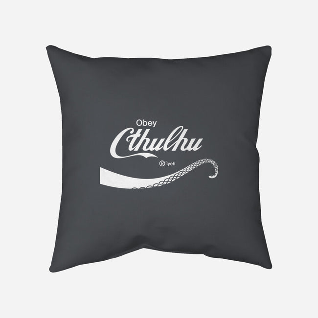 Obey Cthulhu-none removable cover w insert throw pillow-cepheart