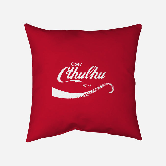 Obey Cthulhu-none removable cover w insert throw pillow-cepheart