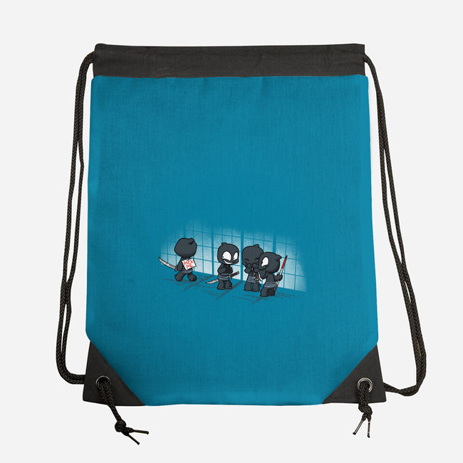 Oblivious Ninja: Bullies-none drawstring bag-DoOomcat