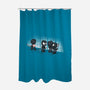 Oblivious Ninja: Bullies-none polyester shower curtain-DoOomcat