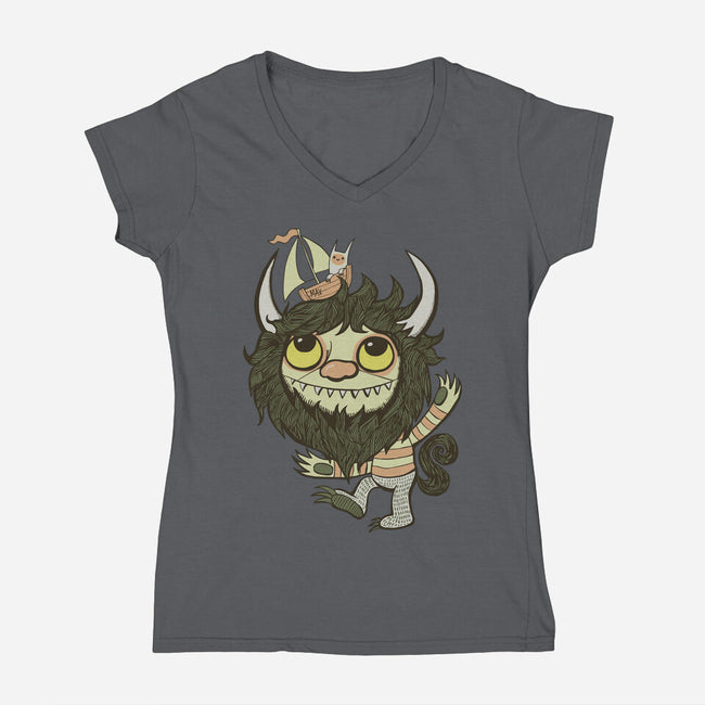 Ode to the Wild Things-womens v-neck tee-wotto