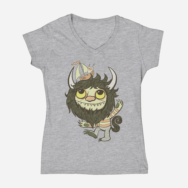 Ode to the Wild Things-womens v-neck tee-wotto