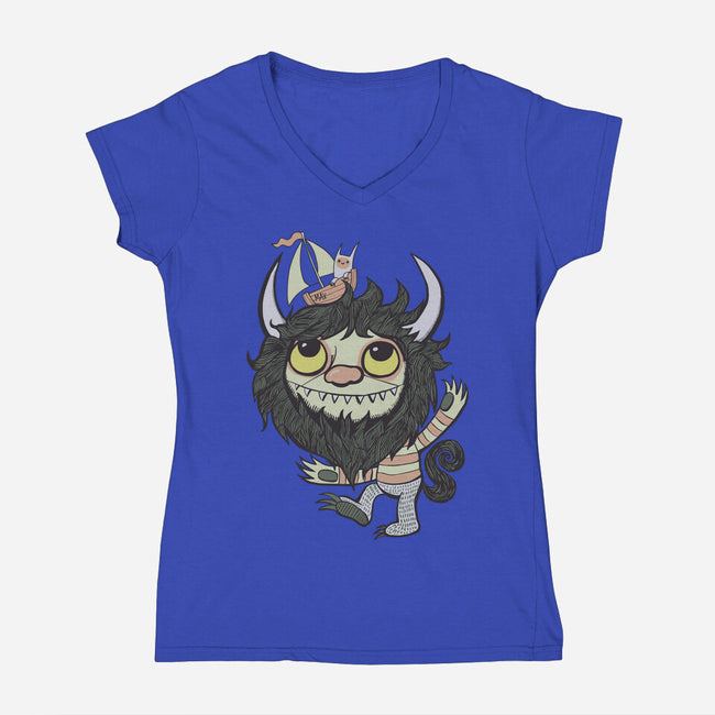 Ode to the Wild Things-womens v-neck tee-wotto
