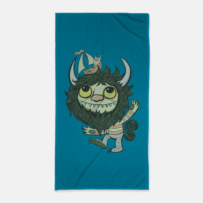 Ode to the Wild Things-none beach towel-wotto
