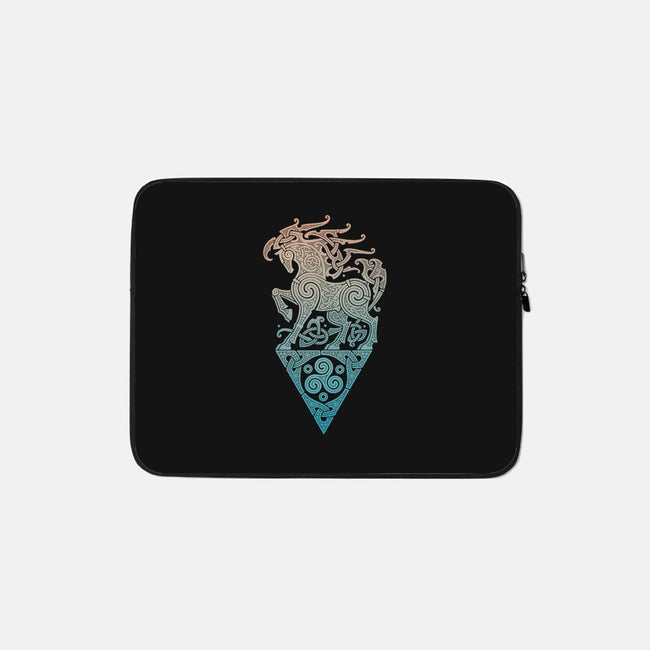 Odin's Steed-none zippered laptop sleeve-RAIDHO