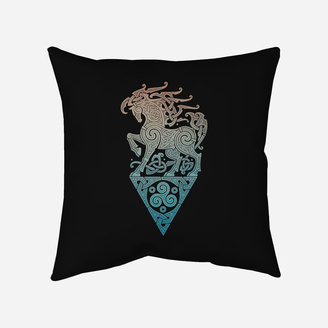 Odin's Steed-none non-removable cover w insert throw pillow-RAIDHO