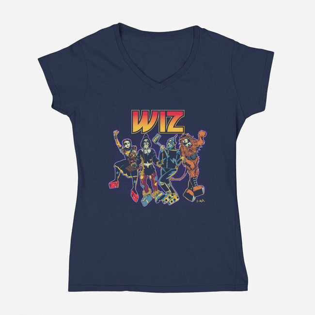 Off To Rock the Wiz-womens v-neck tee-DonovanAlex