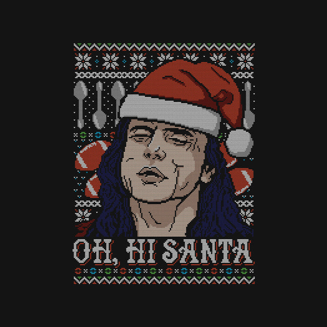 Oh Hi Santa-womens off shoulder tee-CoD Designs