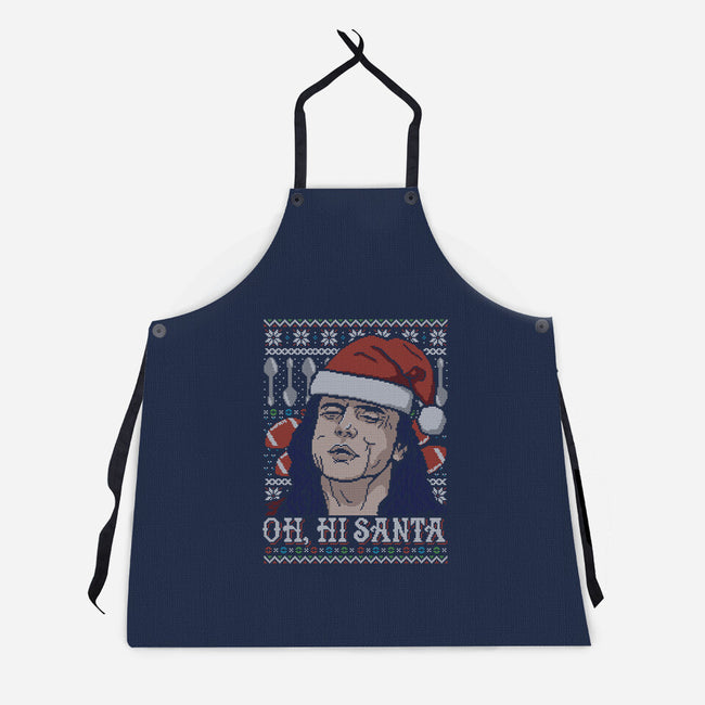 Oh Hi Santa-unisex kitchen apron-CoD Designs