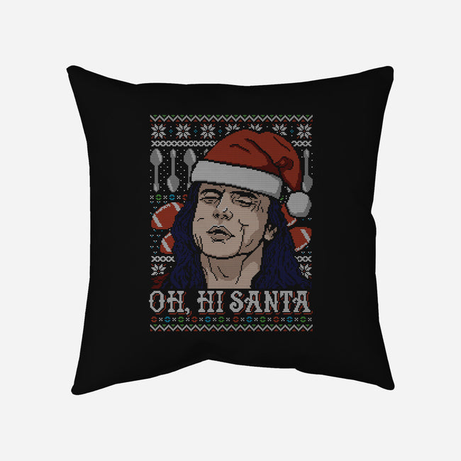 Oh Hi Santa-none removable cover w insert throw pillow-CoD Designs