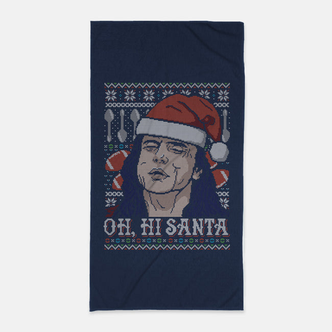 Oh Hi Santa-none beach towel-CoD Designs
