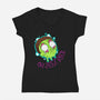 OH JEEZ-womens v-neck tee-ithrowtrainz