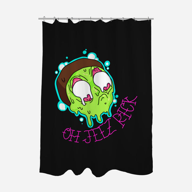 OH JEEZ-none polyester shower curtain-ithrowtrainz