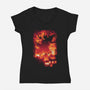 Oh No, There Goes Tokyo-womens v-neck tee-cs3ink