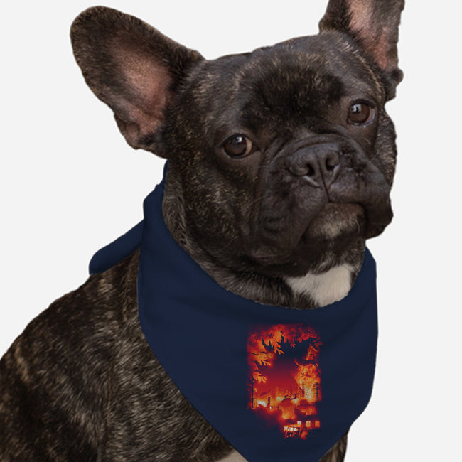 Oh No, There Goes Tokyo-dog bandana pet collar-cs3ink