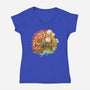 Ohmu and Fox-womens v-neck tee-storyofthedoor