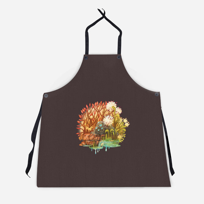 Ohmu and Fox-unisex kitchen apron-storyofthedoor