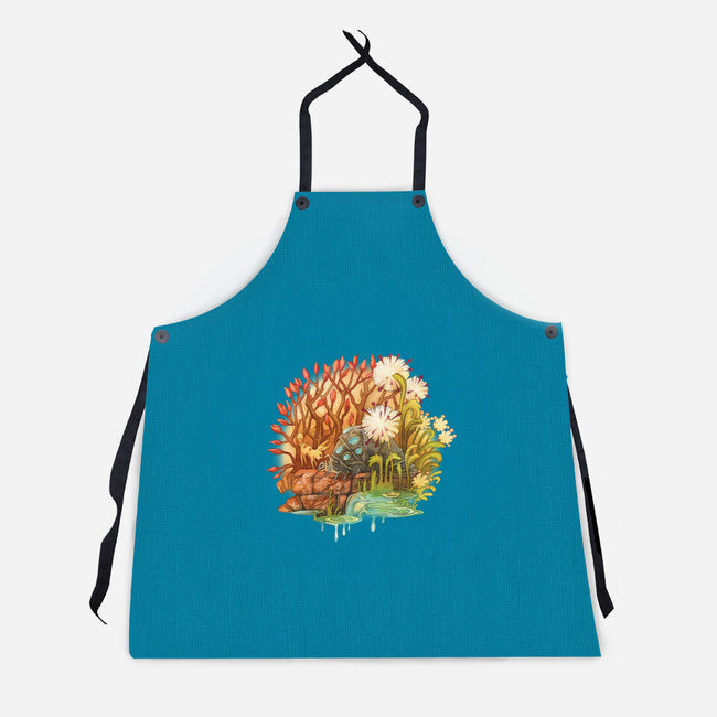 Ohmu and Fox-unisex kitchen apron-storyofthedoor