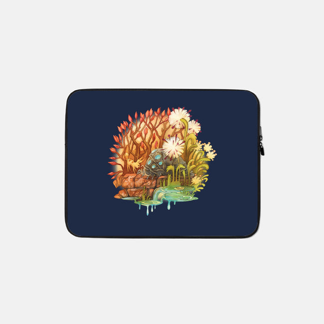 Ohmu and Fox-none zippered laptop sleeve-storyofthedoor