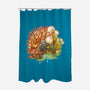 Ohmu and Fox-none polyester shower curtain-storyofthedoor