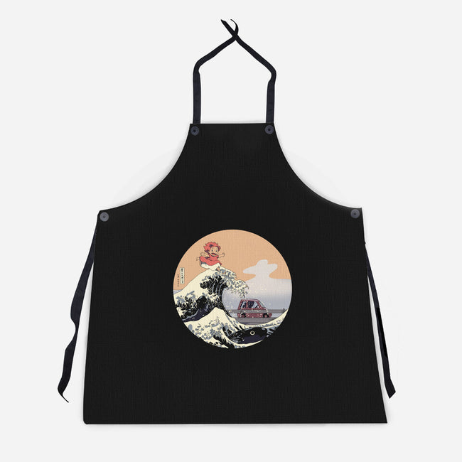 On the Cliff by the Sea-unisex kitchen apron-leo_queval