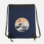 On the Cliff by the Sea-none drawstring bag-leo_queval