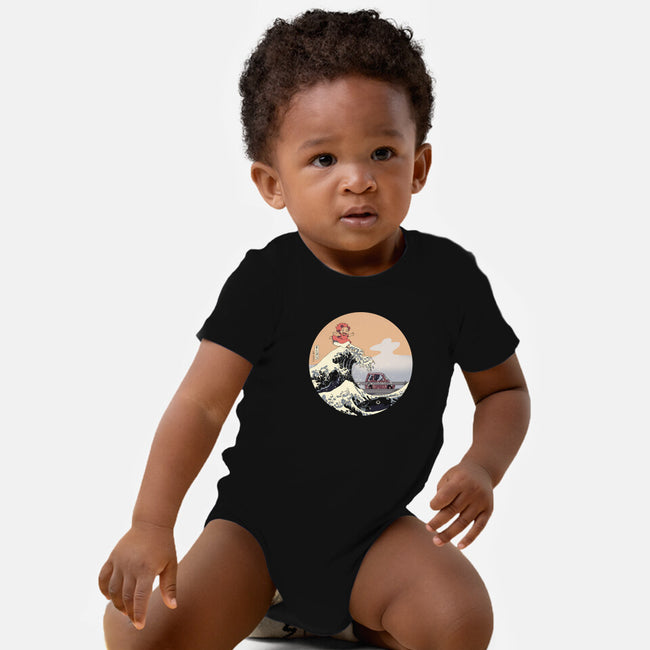 On the Cliff by the Sea-baby basic onesie-leo_queval