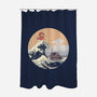On the Cliff by the Sea-none polyester shower curtain-leo_queval